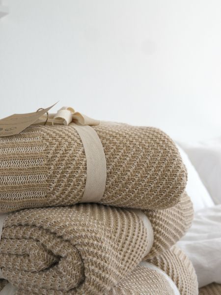 Покривало 220x240 LA MODNO WoolCotton Balance Champagne Beige (50% вовна, 50% бавовна) бежеве 200428 фото