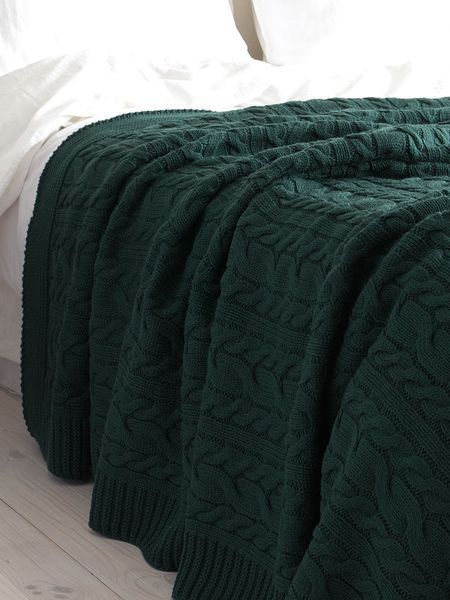 Покривало 170x240 LA MODNO Genova Emerald (50% бавовна, 50% акрил) зелене 200250 фото