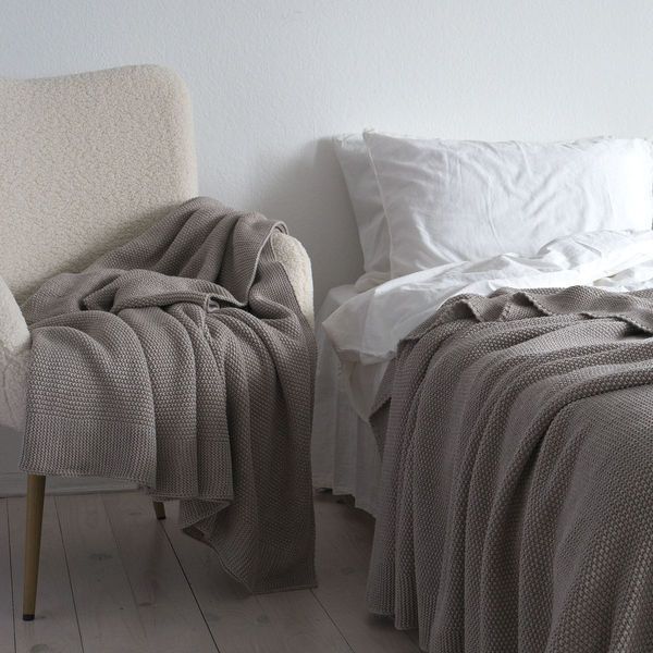 Покривало 170x240 LA MODNO Corn Beige (50% бавовна, 50% акрил) бежеве 200254 фото