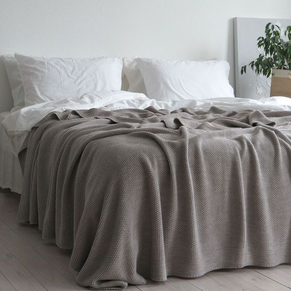 Покривало 170x240 LA MODNO Corn Beige (50% бавовна, 50% акрил) бежеве 200254 фото