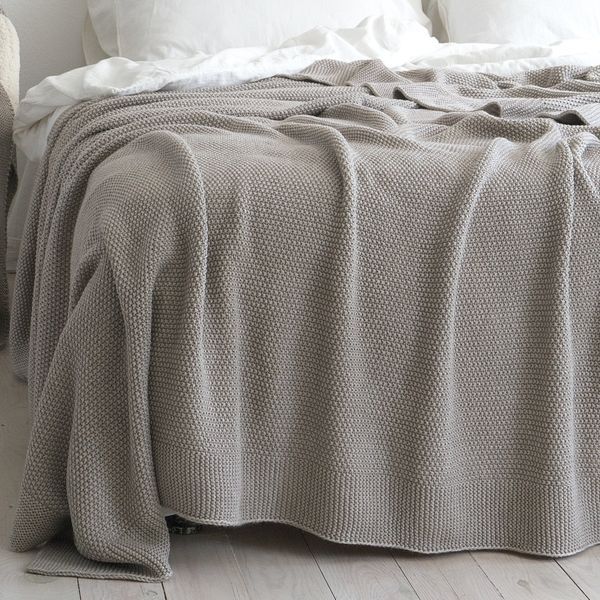 Покривало 170x240 LA MODNO Corn Beige (50% бавовна, 50% акрил) бежеве 200254 фото
