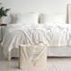 Постільна білизна жакардова 200x220 LA MODNO JACQUARD STONEWASHED Milk кремова 200431 фото 8