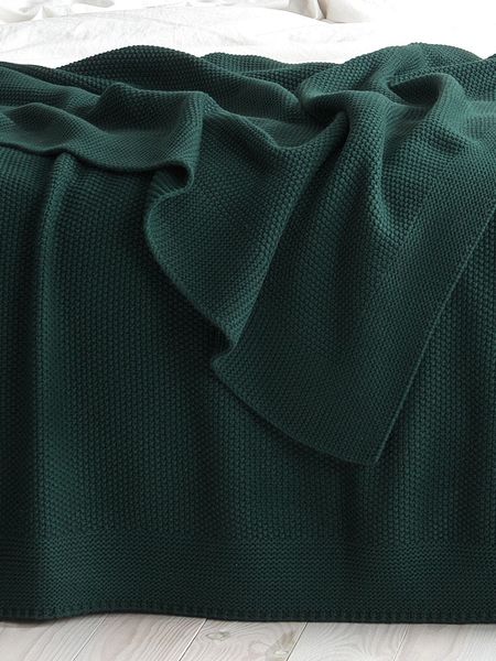 Покривало 220x240 LA MODNO Corn Emerald (50% бавовна, 50% акрил) зелене 200255 фото
