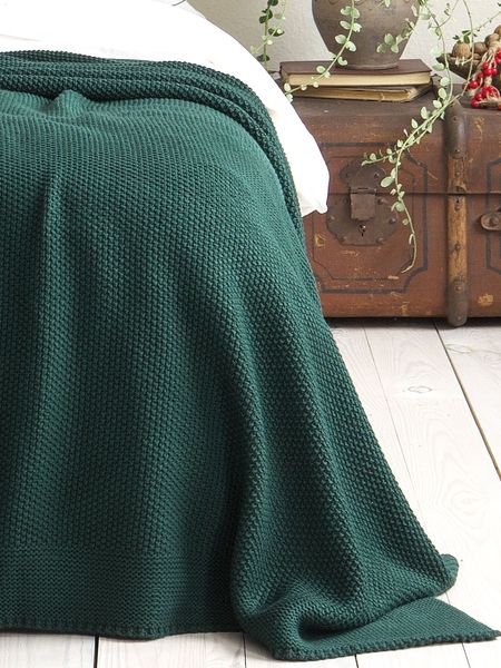 Покривало 170x240 LA MODNO Corn Emerald (50% бавовна, 50% акрил) зелене 200256 фото