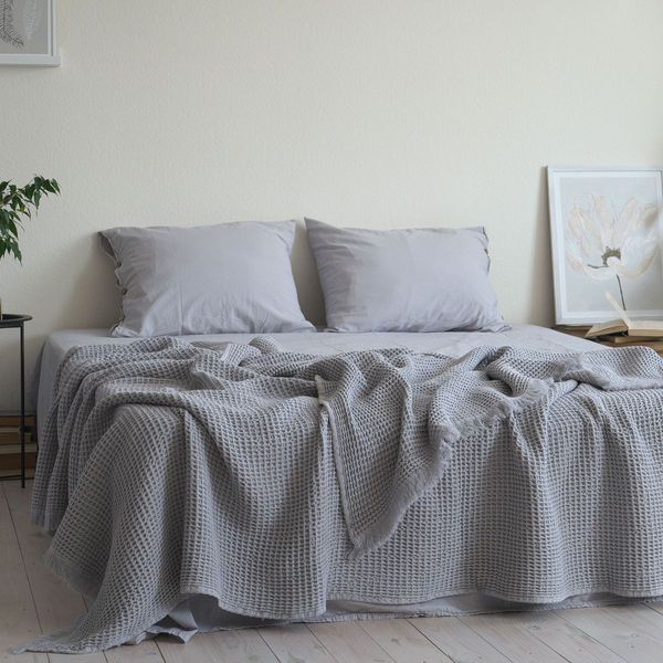 Покривало 220х240 LA MODNO PIKE STONEWASHED Pearl Gray 200388 фото
