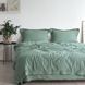 Постільна білизна жакардова 200x220 LA MODNO JACQUARD STONEWASHED Sage Green зелена 200435 фото 1