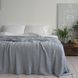 Покривало в'язане 220x240 LA MODNO GENOVA Sky Gray (50% бавовна, 50% акрил) сіро-небесне 200228 фото 2