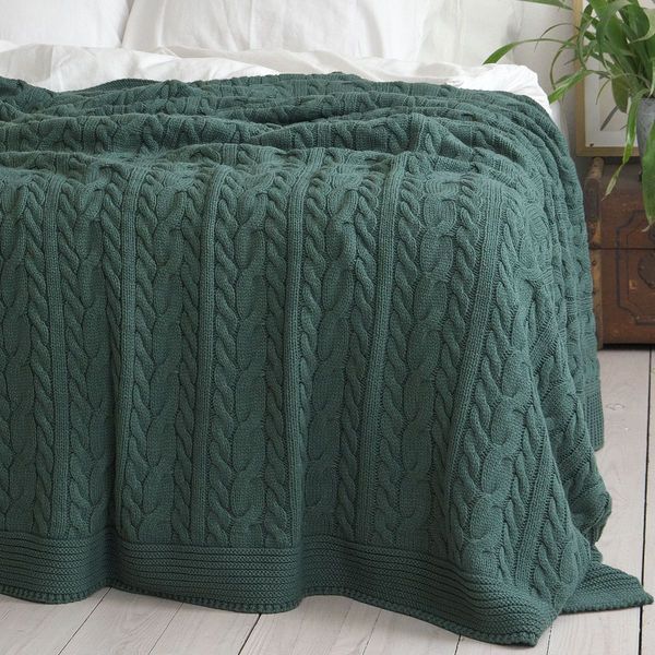 Покривало 220x240 LA MODNO Genova Duck Green (50% бавовна, 50% акрил) зелене 200415 фото