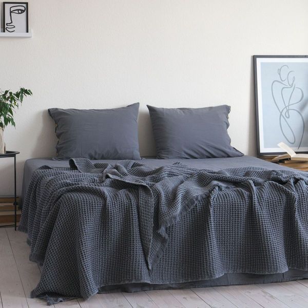 Покривало 220х240 LA MODNO PIKE STONEWASHED Anthracite 200368 фото