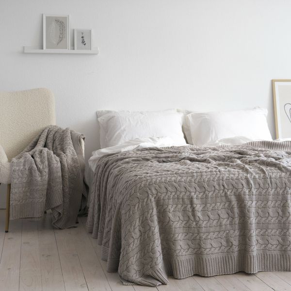 Покривало 170x240 LA MODNO Genova Beige (50% бавовна, 50% акрил) бежеве 200252 фото