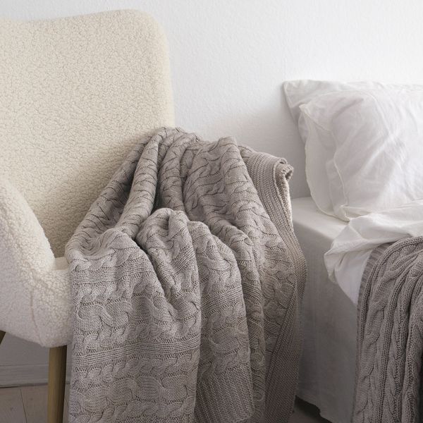 Покривало 170x240 LA MODNO Genova Beige (50% бавовна, 50% акрил) бежеве 200252 фото