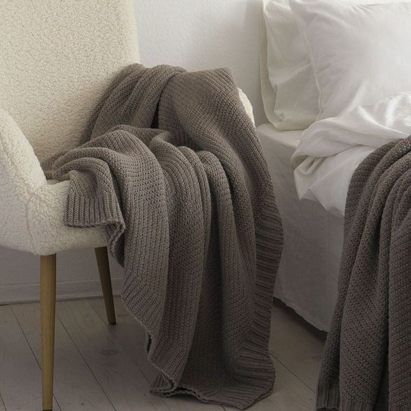Покривало 220x240 LA MODNO WoolCotton Balance Mink (50% вовна, 50% бавовна) коричневе 200421 фото