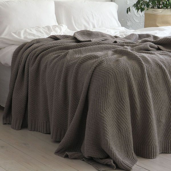 Покривало 220x240 LA MODNO WoolCotton Balance Mink (50% вовна, 50% бавовна) коричневе 200421 фото