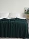 Покривало 150x200 LA MODNO WoolCotton Balance Emerald (50% вовна, 50% бавовна) темно-зелене 200426 фото 1