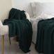 Покривало 150x200 LA MODNO WoolCotton Balance Emerald (50% вовна, 50% бавовна) темно-зелене 200426 фото 5