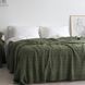 Покривало 220x240 LA MODNO Genova Olive (50% хлопок, 50% акрил) оливкове 200262 фото 2