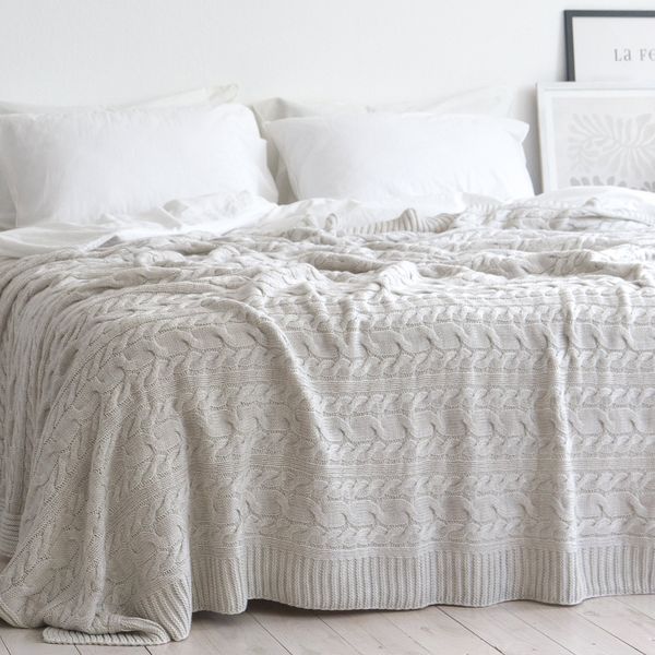 Покривало 170x240 LA MODNO Genova Natural Linen (50% бавовна, 50% акрил) бежеве 200264 фото