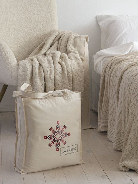 Покривало 220x240 LA MODNO Genova Vanilla Cream (50% бавовна, 50% акрил) 200245 фото