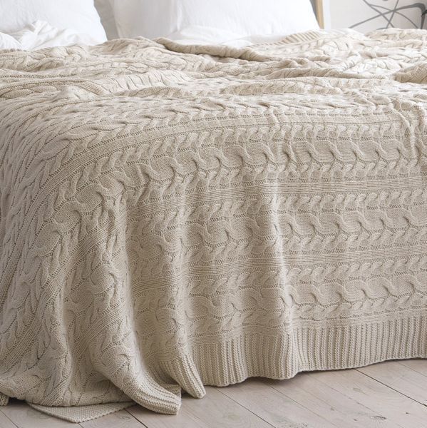 Покривало 220x240 LA MODNO Genova Vanilla Cream (50% бавовна, 50% акрил) 200245 фото